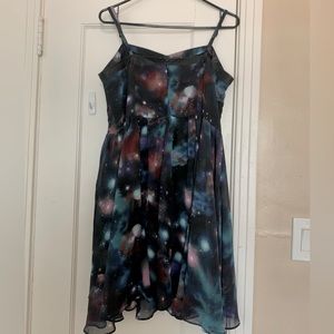 Forever21+ Galaxy print dress / 2X / Plus Size